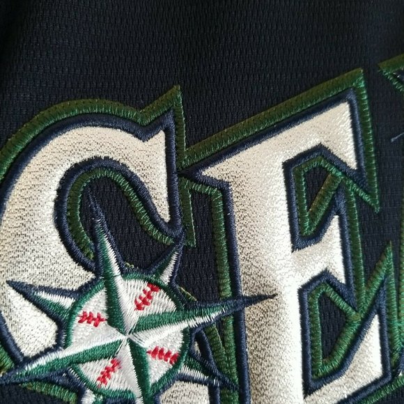 KEN GRIFFEY JR SEATTLE MARINERS BLUE RETRO THROWBACK JERSEY - Picture 7 of 8